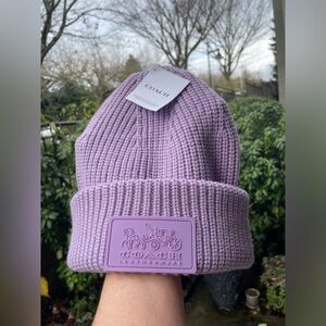 Coach Lavender Women Knit Hat